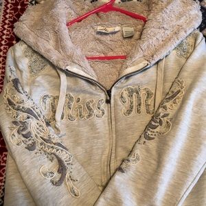 Miss Me zip up hoodie♥️